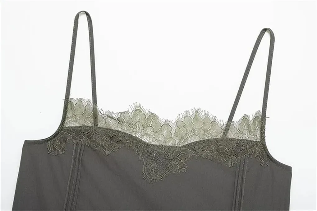 Women's Backless Sleeveless Lace Camisole