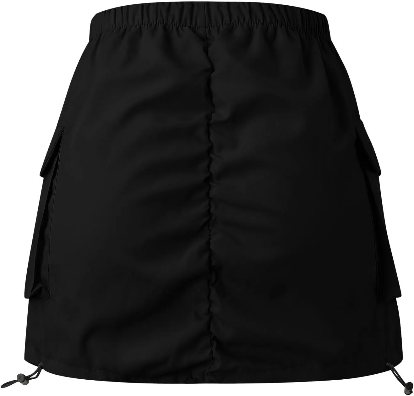 Womens Cargo Skirt Casual Summer High Waisted Bodycon Pencil Ruched Mini Skirts Side Drawstring and Hot Mini