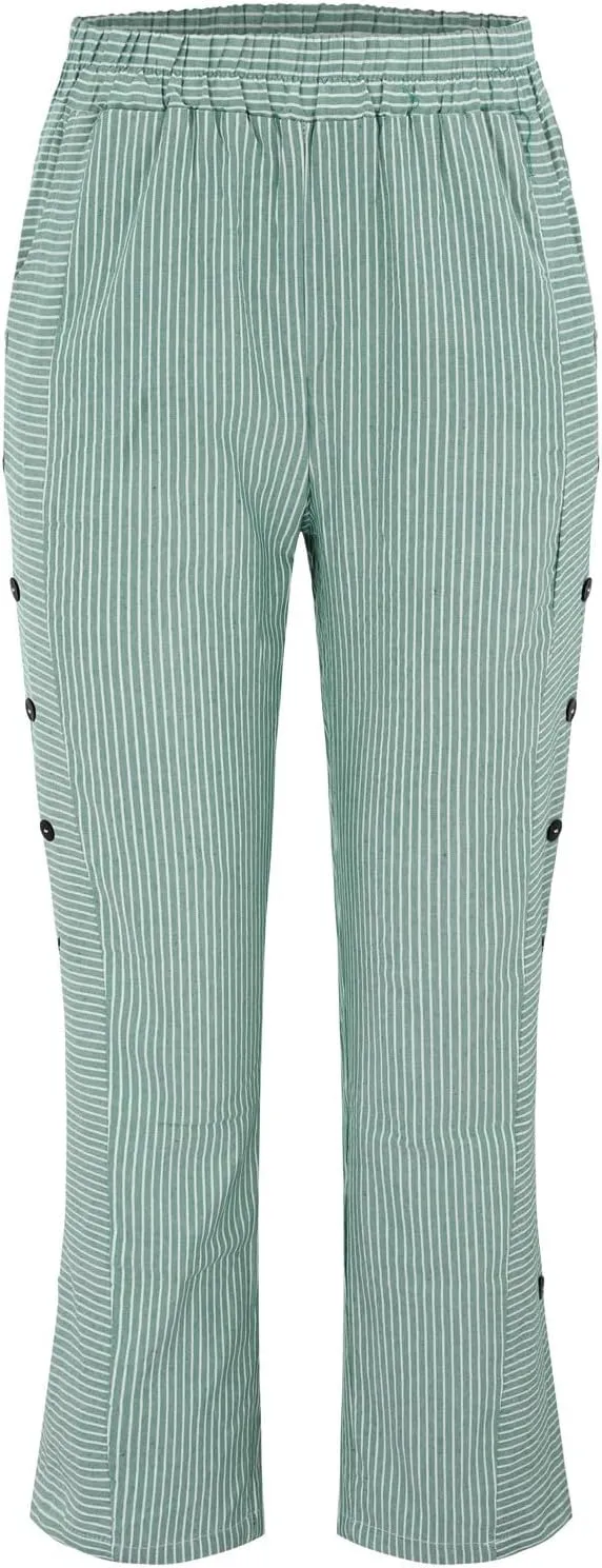 Womens Cotton Linen Palazzo Pants Loose Cotton and Linen Casual Pants Wide Leg Long Lounge Pant Trousers Straight
