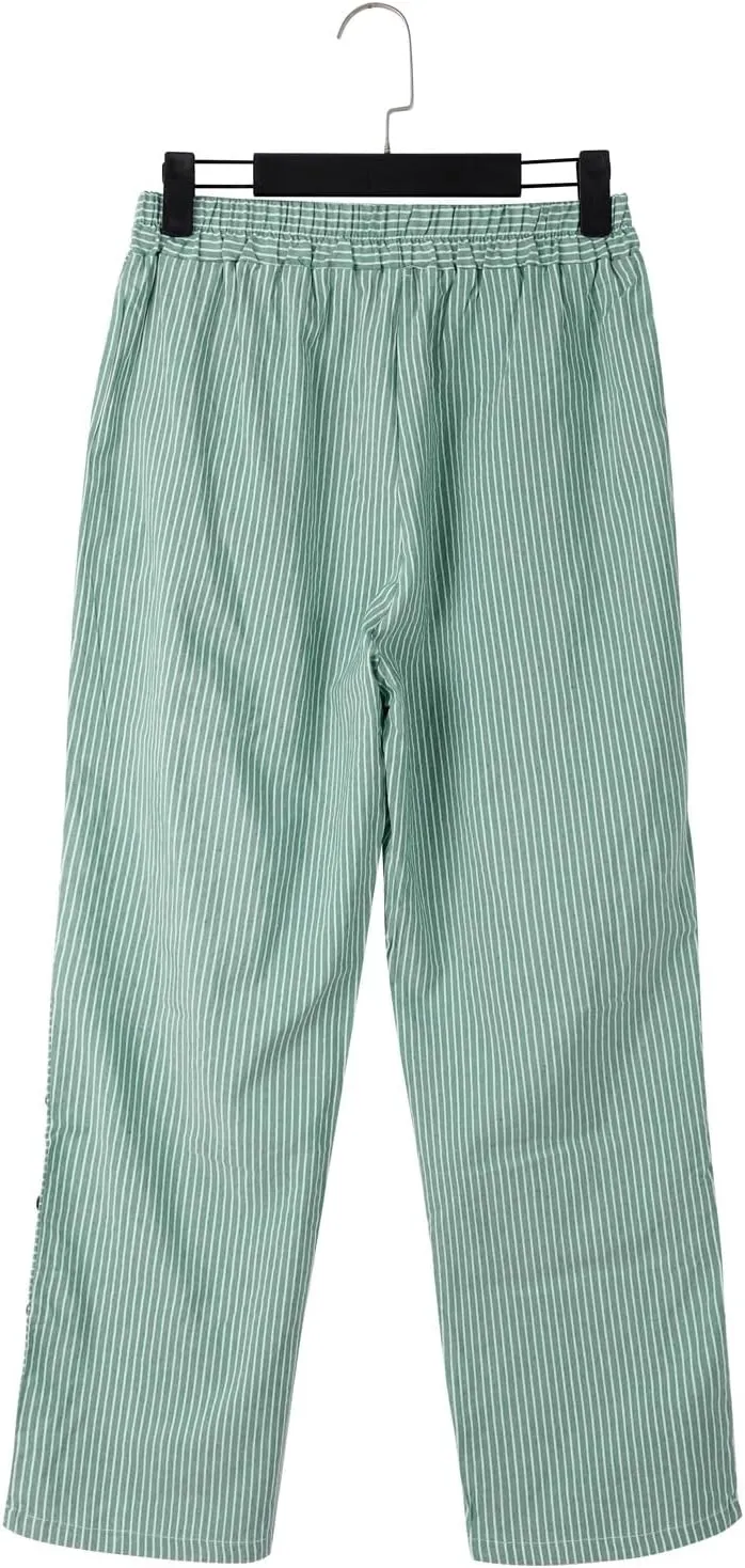 Womens Cotton Linen Palazzo Pants Loose Cotton and Linen Casual Pants Wide Leg Long Lounge Pant Trousers Straight