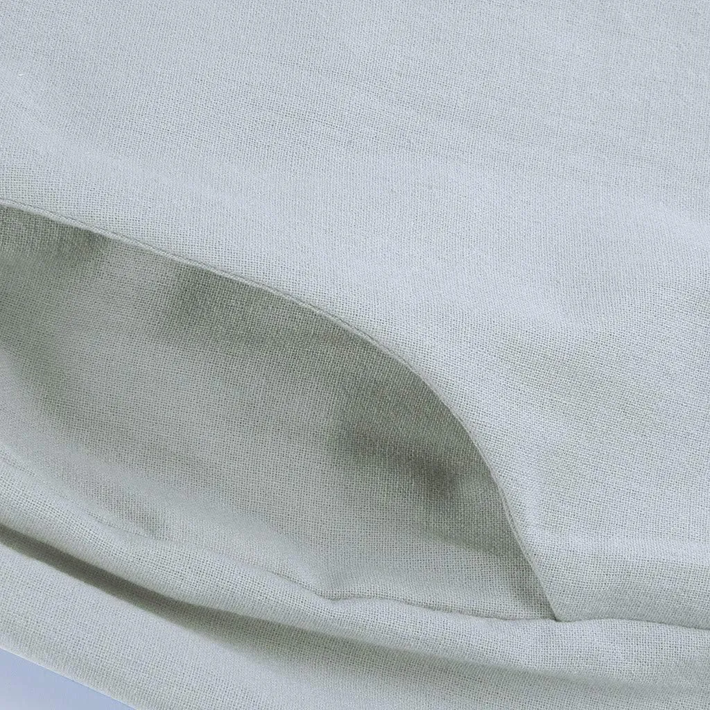 Women's Cotton Linen Pants, Summer Wide Leg Casual Loose Drawstring High Waist Palazzo Pants Trousers with Pockets