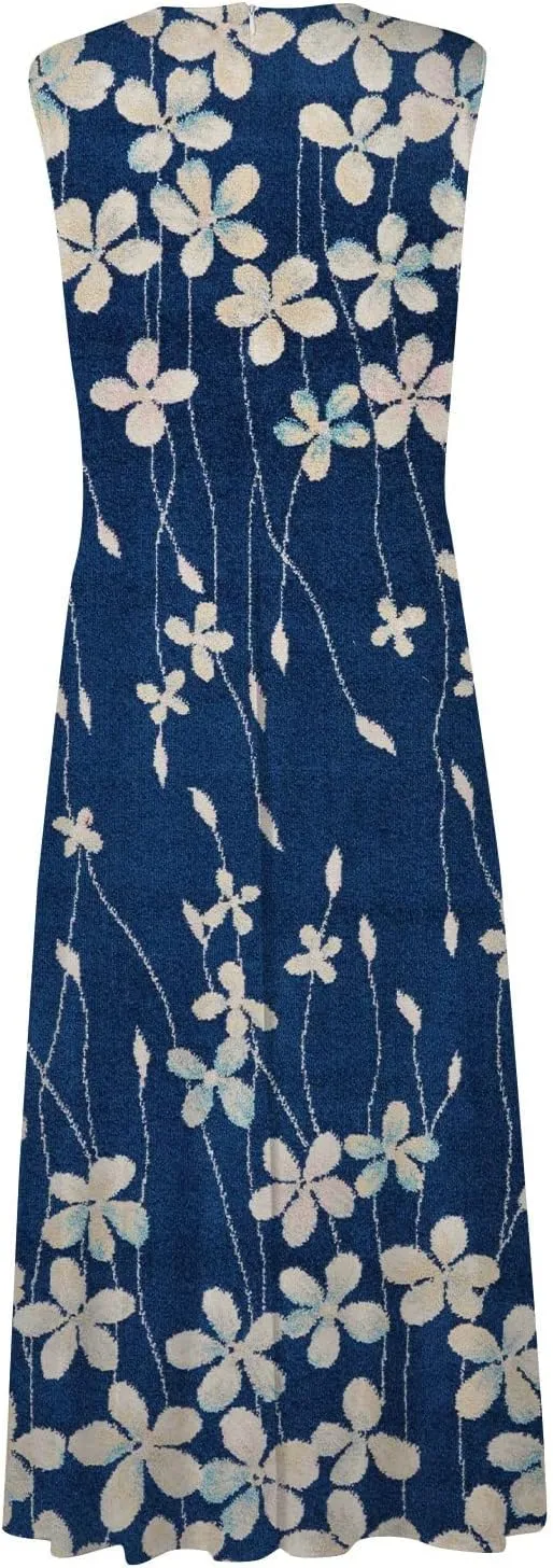 Womens Dresses Floral Print Sleeveless Boho Dress Wrap V Neck Flowy Ruched Beach Dresses Spring Maxi Dress