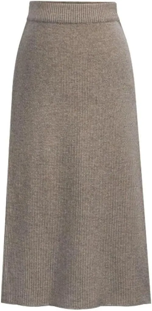 Womens Knit Pencil Skirt High Waist Skirts Knited Split Midi Skirt for