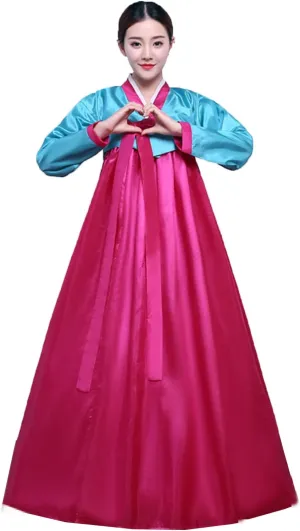 Women's Korean Hanbok Dress Short Tops Long Skirt Cosplay Costume