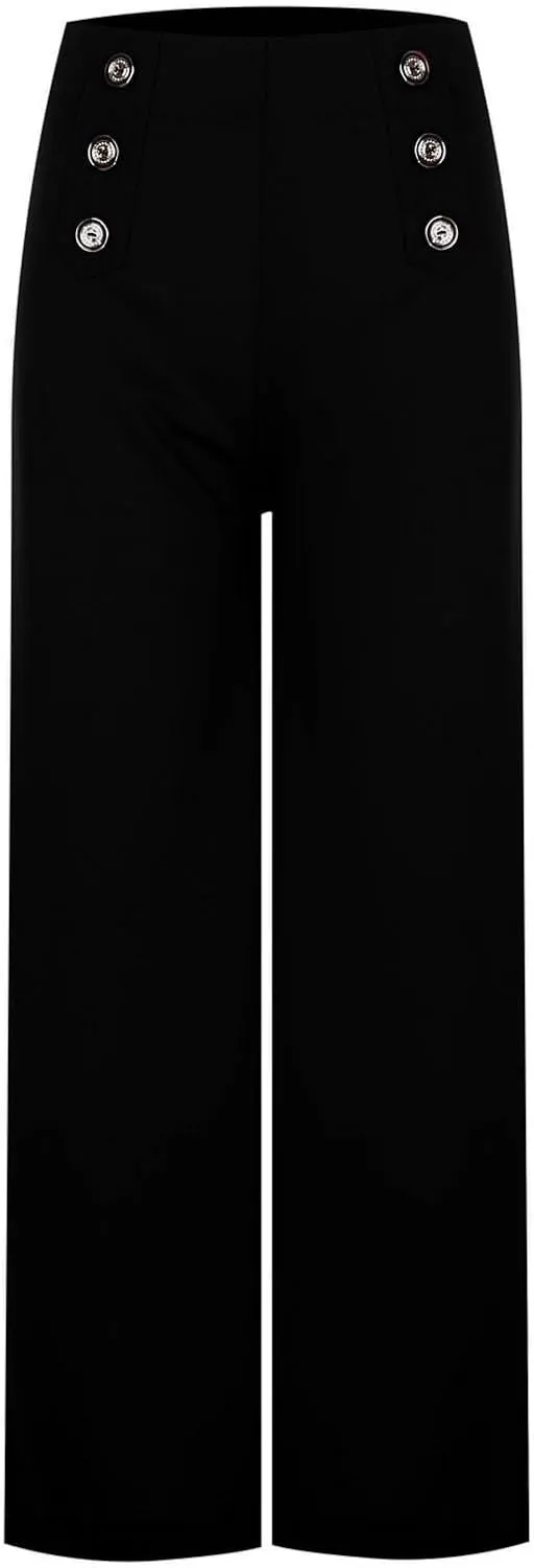 Womens Linen Blend Summer Tie Knot Pant Trousers High Waist Wide Leg Slim-Fit Trousers Beach