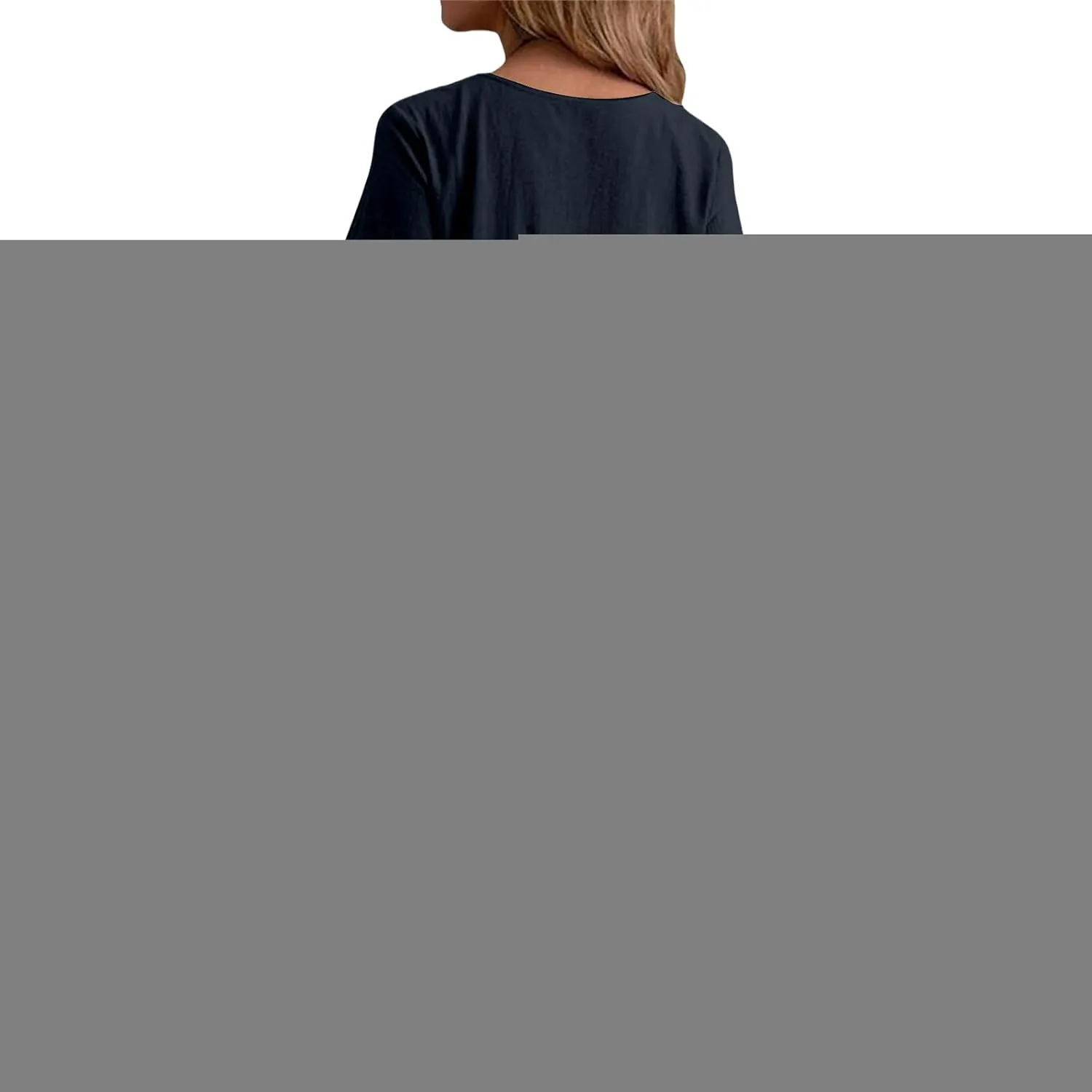 Womens Linen Dress Summer Crewneck Short Sleeve Dress Casual Loose Fit T Shirt Dresses Midi Dresses with Pocket 2025