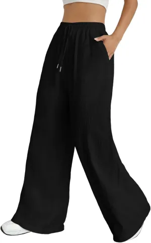Womens Linen Summer Floral Pant Trousers High Waist Lounge Pants Slim-Fit Pants Trendy