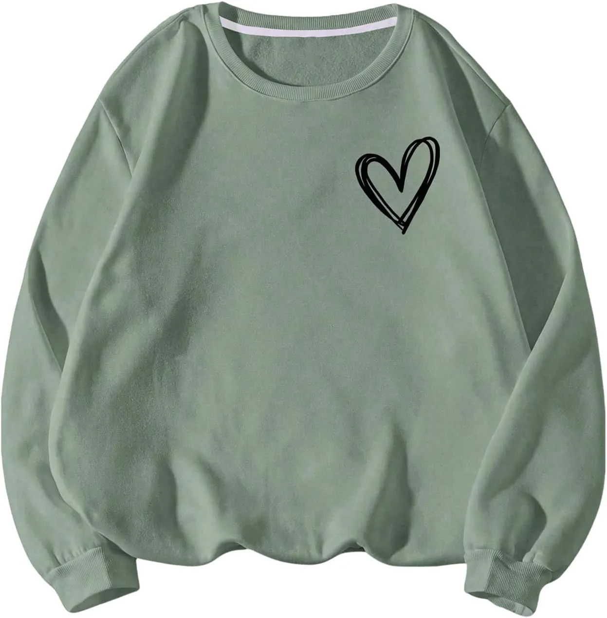 Women's Oversized Graphic Sweatshirt Drop Shoulder Long Sleeve Crewneck Pullover Tops