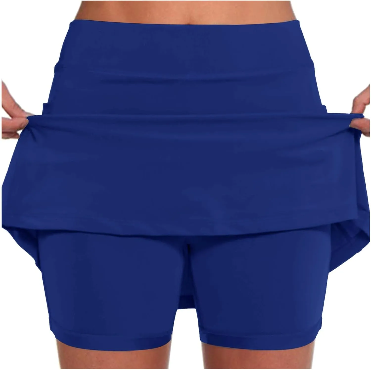 Womens Skorts with Pockets Tummy Control Plus Size Skorts High Waist Athletic Sports Pants Skirt Casual Shorts
