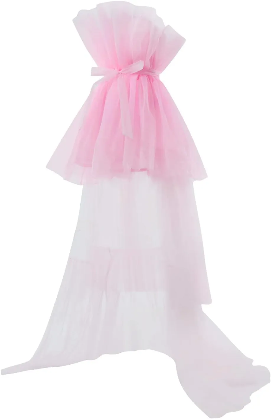 Women's Solid Color Mesh Skirt Tied-Up Irregular Tulle Skirt Layered Maxi Dress Ruffle Tulle Long Tiered A-line Skirt