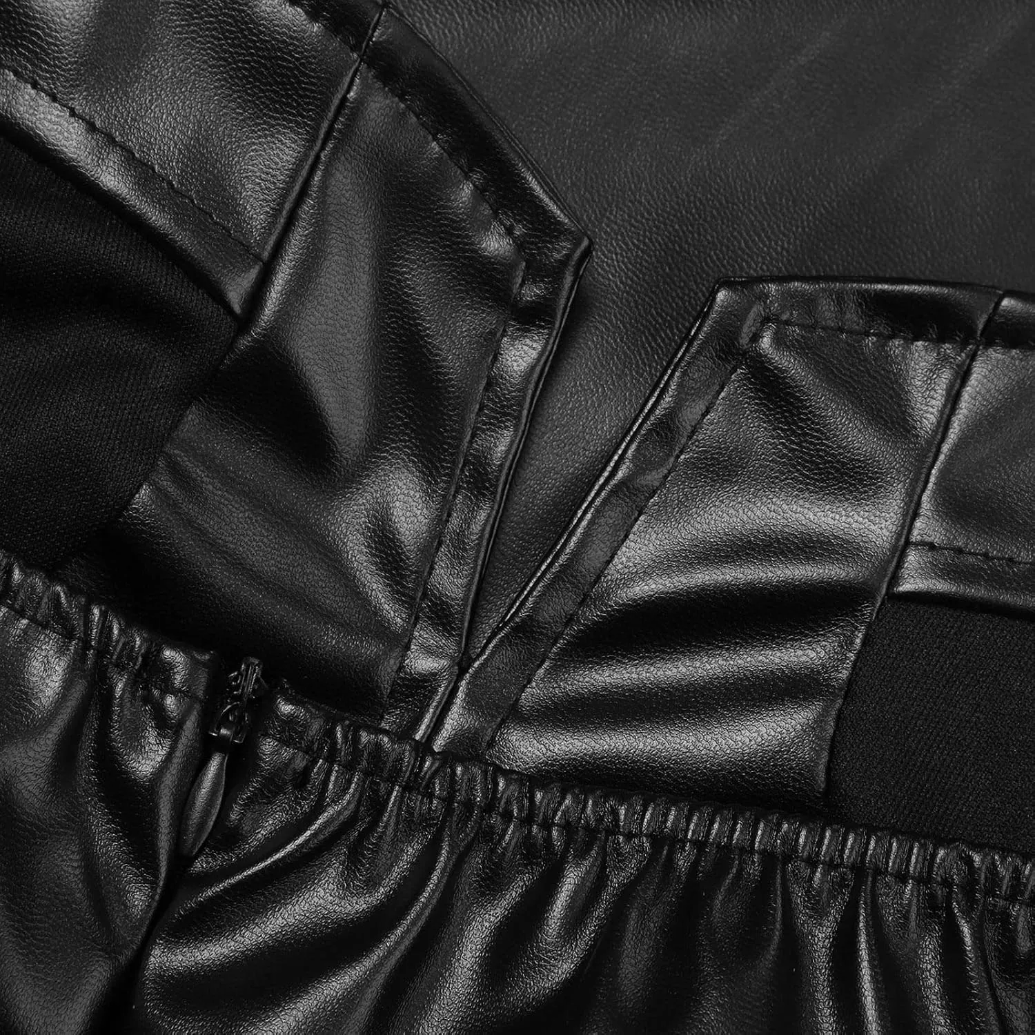 Women'S Solid Color Waist Lacing Sexy Tight Dress Hem Open Studded Dress Leather Dress Casual Skirts for Women