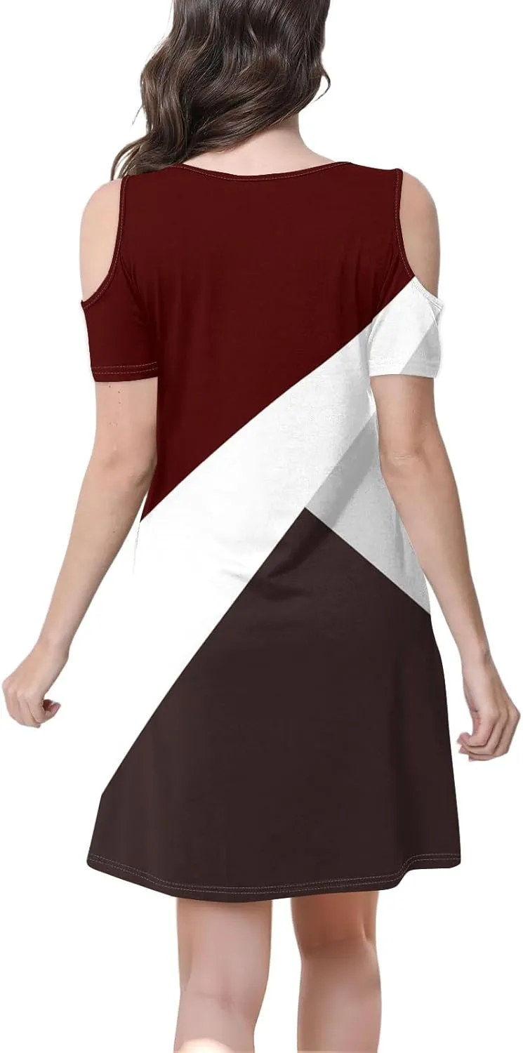 Women's Summer Boho Short Sleeve T-Shirt Mini Dress 2025 Tropical Beach Vacation Sundress Casual Flowy Dresses