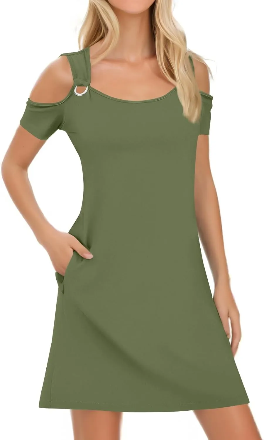 Women's Summer Boho Short Sleeve T-Shirt Mini Dress 2025 Tropical Beach Vacation Sundress Casual Flowy Dresses