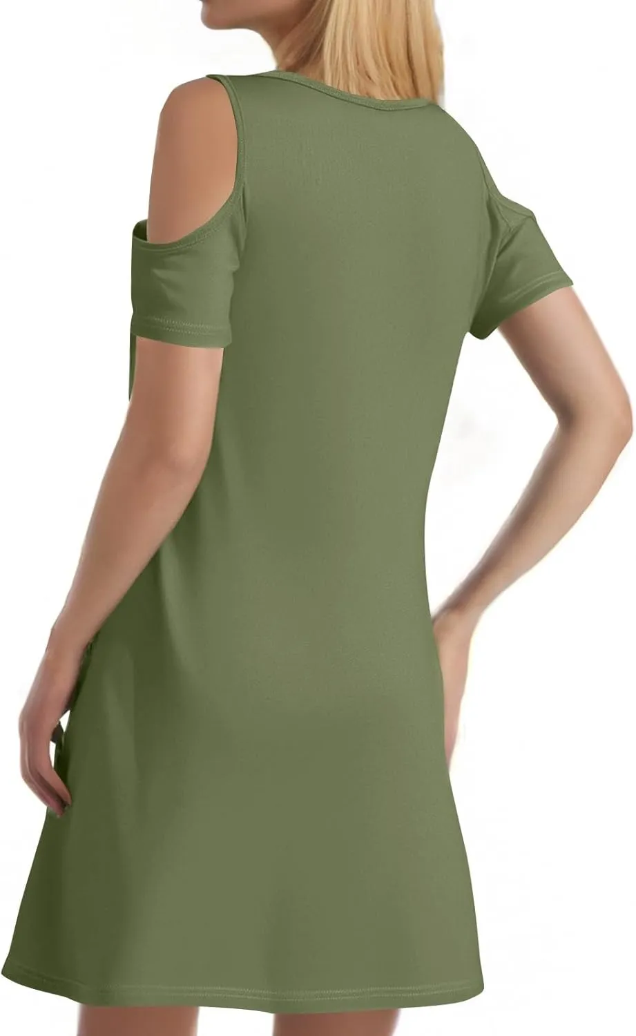 Women's Summer Boho Short Sleeve T-Shirt Mini Dress 2025 Tropical Beach Vacation Sundress Casual Flowy Dresses