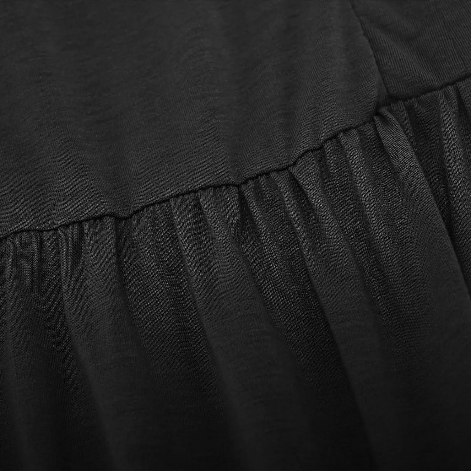 Womens Summer Dress Ruffle Sleeve V Neck Midi Dresses Fashion Casual Flowy Swing Tiered Boho Beach Vacation Sundress
