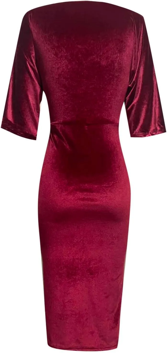 Women's V Neck Sexy Irregular Skirt Evening Dress Gold Velvet Dress Casual Skirts for Women 2024
