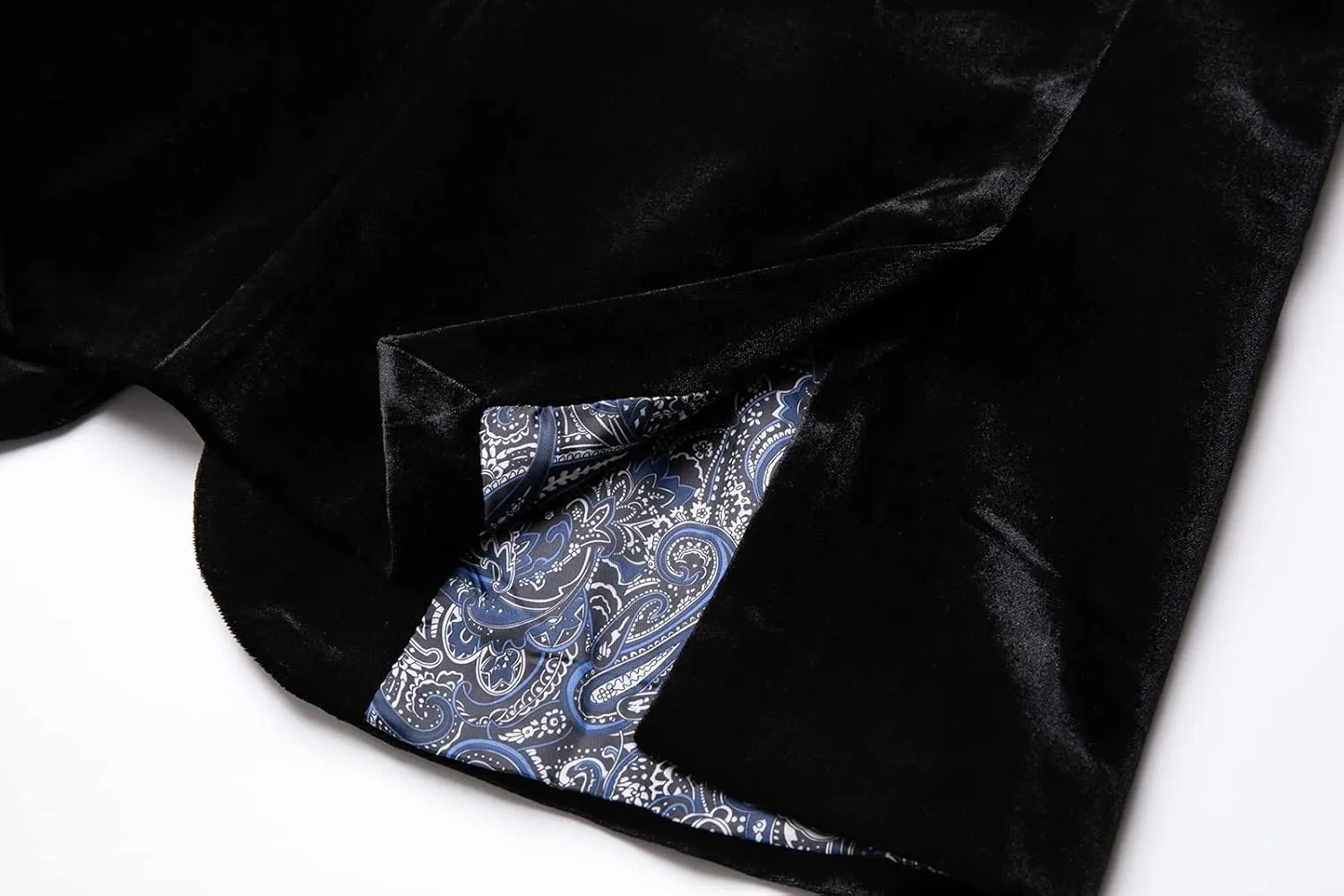 WZIKAI Mens Velvet Blazer Slim Fit One Button Solid Suit Jacket Sport Coat for Wedding Prom Dinner Party